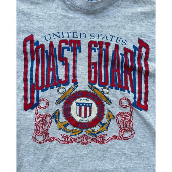 Vintage United States Coast Guard Graphic T-Shirt Made in USA - Picture 2 of 3